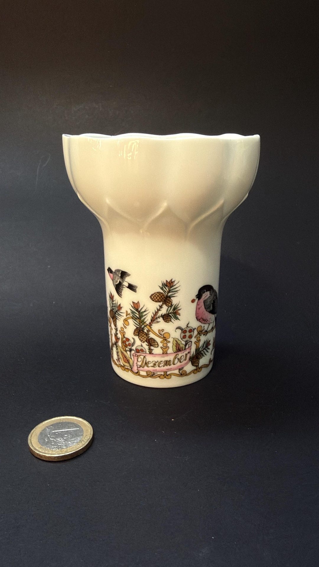 hutschenreuther　瓶 Hutschenreuther Ole Winter December Vase - Etsy