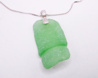 Sea Glass Necklace | Kelly Green Sea Glass Necklace | Gift for Her | Mother's Day Gift