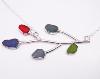 Sea Glass Necklace/ Branch of Life Sea Glass Necklace/ Handcrafted Sea Glass Necklace/ Signature Sea Glass Necklace