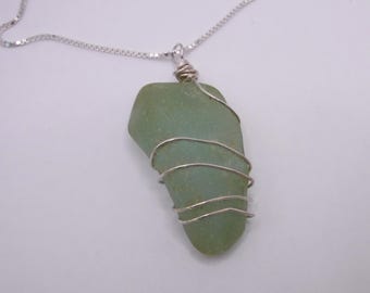 Sea Glass Necklace | Citrus Green Sea Glass Necklace |Beach Glass Necklace | Beach Necklace  | Graduation Gift