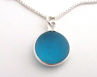 Turquoise Sea Glass Necklace| Sea Glass Necklace |Beach Glass Necklace |Wedding Jewelry