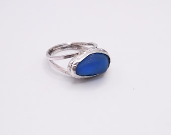 Sea Glass Ring |  Turquoise Sea Glass Ring |Rare Sea Glass Ring | Gift For Her
