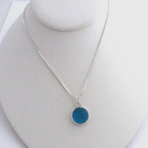 Turquoise Sea Glass Necklace Sea Glass Necklace Beach Glass Necklace Wedding Jewelry image 3