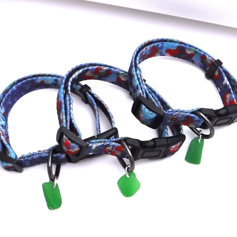 Sea Glass Dog Collars Dog Collars Beach Dog Collars Beach Dog Necklace