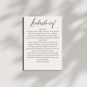 Carta de amor para papá, día del padre, regalo, declaración de amor, papá, cumpleaños, mejor papá, día de San Valentín, gracias, aniversario de bodas, pareja
