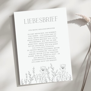 Carta de amor para la mejor amiga, regalo personalizado, mejor amiga, declaración de amor, cumpleaños, regalo de cumpleaños, agradecimiento