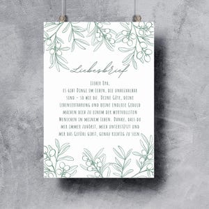 Carta de amor para abuelo, regalo personalizado, el mejor abuelo del mundo, declaración de amor, cumpleaños, regalo de cumpleaños para abuelo, gracias