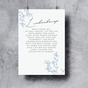 Carta de amor para abuelo, regalo personalizado, el mejor abuelo del mundo, declaración de amor, cumpleaños, regalo de cumpleaños para abuelo, gracias