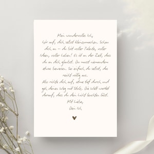 Liebesbrief an mich selbst, Selbstliebe Geschenk, Affirmationen,Selbstwert, Motivation, Achtsamkeit, Persönlichkeitsentwicklung, Dankbarkeit