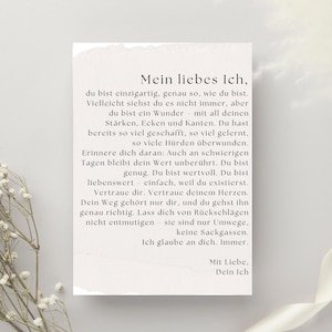 Liebesbrief an mich selbst, Selbstliebe Geschenk, Affirmationen,Selbstwert, Motivation, Achtsamkeit, Persönlichkeitsentwicklung, Dankbarkeit