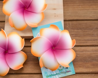 Hair Flower Clip, Foam Flowers for Lua and  Hawaiian Party, made to order