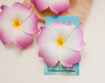 Light Purple Plumeria Flower Hair Clip,  Foam Flowers, Beach Lua  Hair Accessories