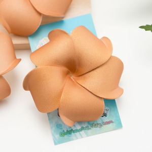 Gold Plumeria Hair Clip, Foam Flowers, Girls Hair Clips,   Wedding Hair Accessory - One piece