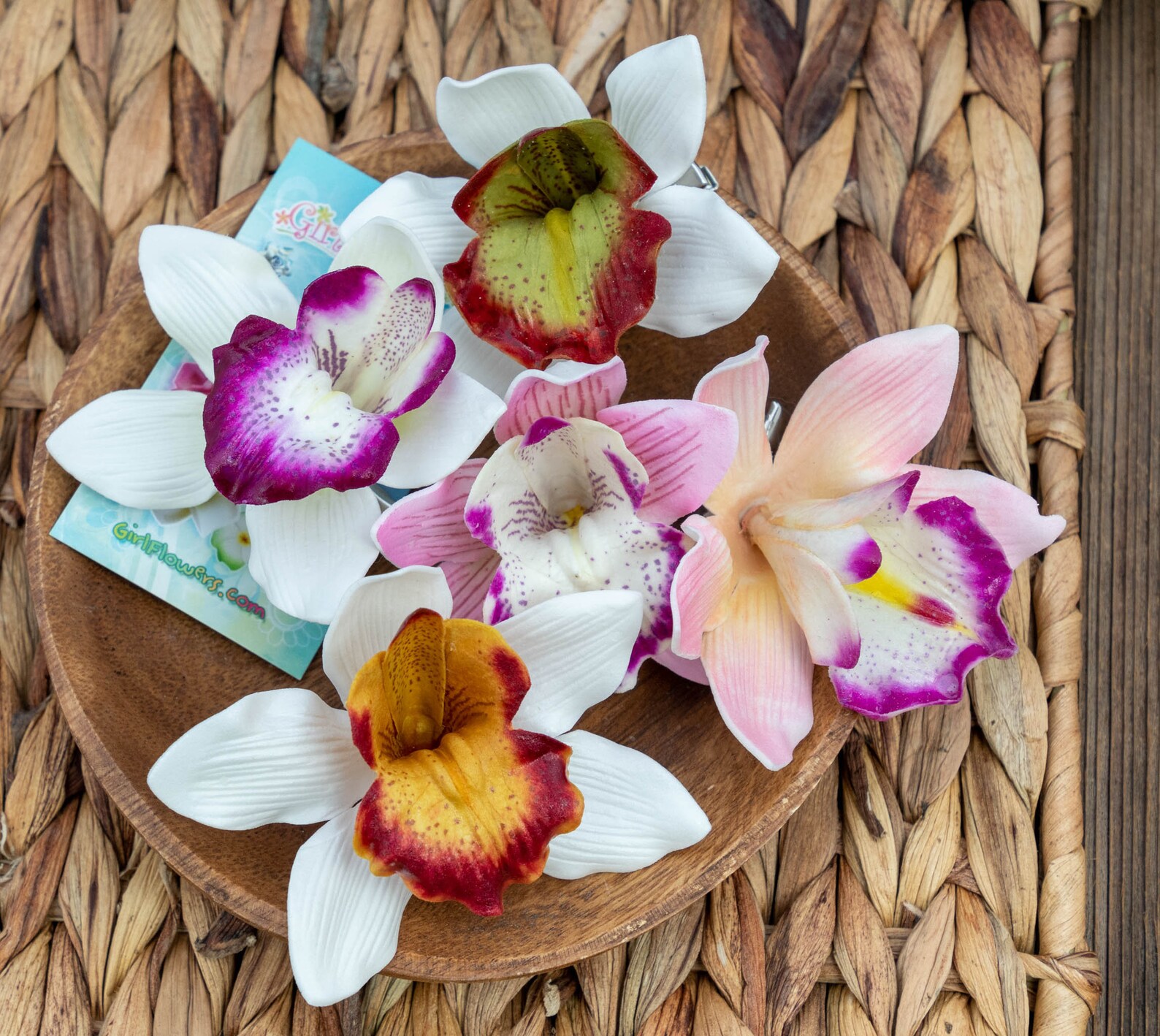 Pink Orchid Hair Clip 3 Inch Floral Hair Clip Wedding Hair Etsy