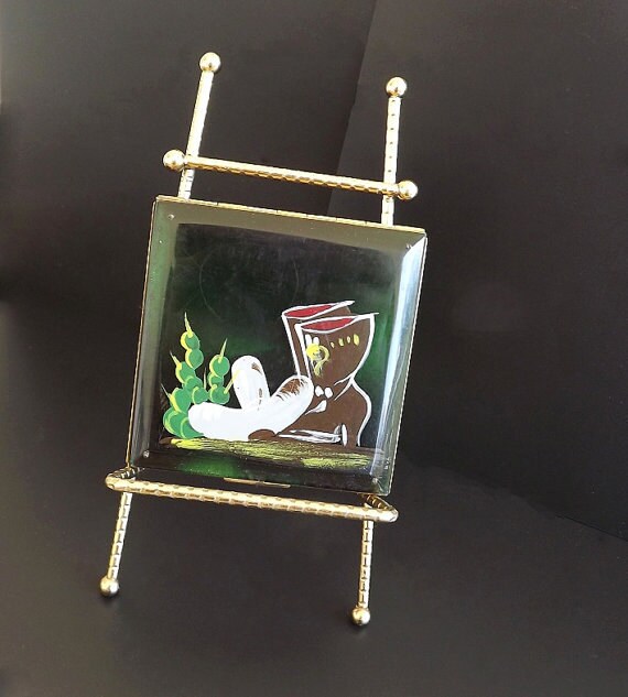 Antique Compact Mirror, Rex Compact Mirror, Rex Fi