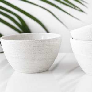 Medium speckled bowl , Handmade ceramic bowl , Soup bowl , Ceramic white bowl