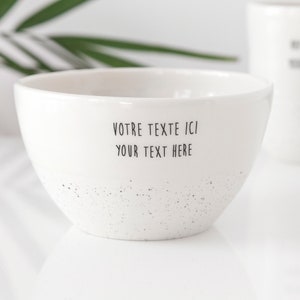 Bol personnalisé en céramique - Bol avec message personnalisé - Bol custom fait à la main