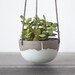 Small hanging planter with teal drips , Ceramic plant hanger , Small indoor planter , Handmade ceramic plant hanger 