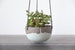Small hanging planter with teal drips , Ceramic plant hanger , Small indoor planter , Handmade ceramic plant hanger