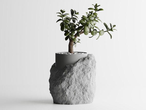 Blumentopf "Stratum" aus Bio PLA 3D Druck Nachhaltig Unikat Deko Wohnzimmer Dekoration Büro Nachhaltig Geschenk Frau Hochzeit