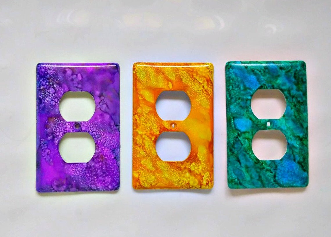 Light switch covers decorative light switch plates hand Etsy