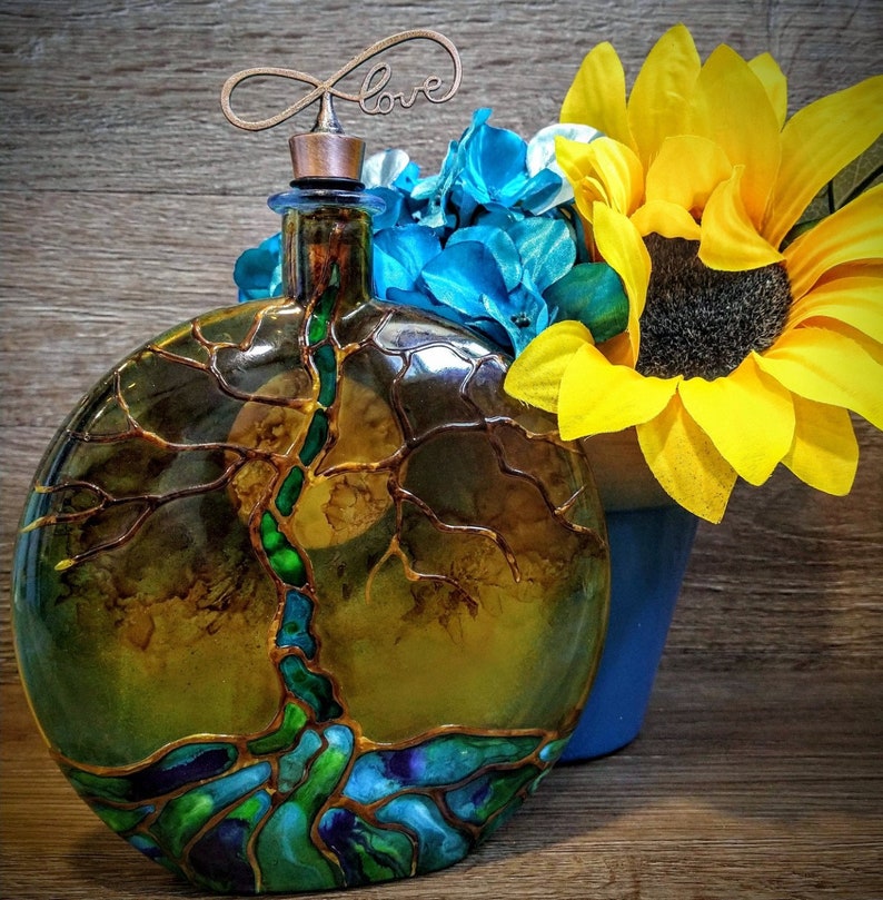 Glass Urn Tree of Life Human Ash Urn Urn for Ashes Etsy