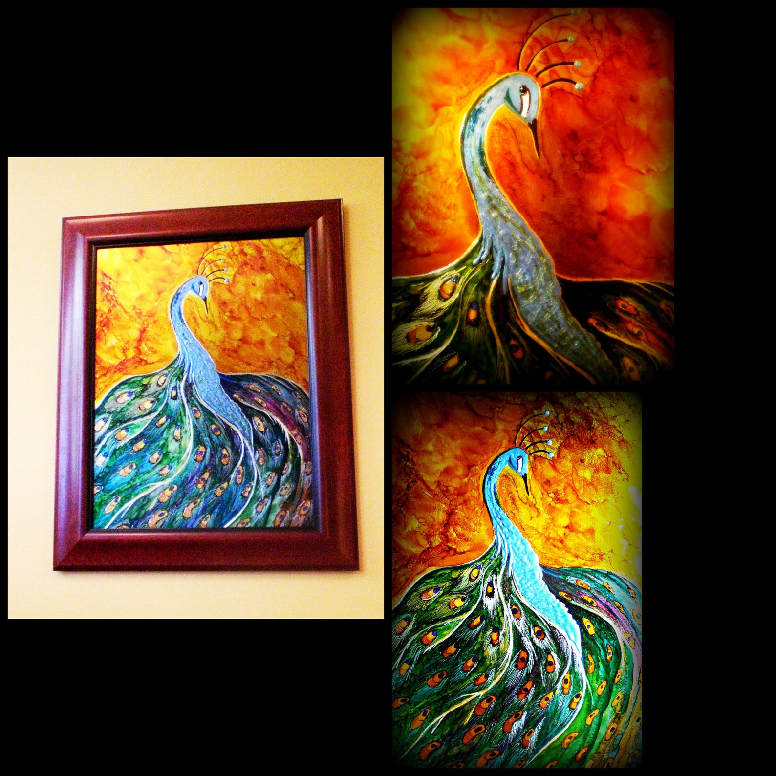 Metal Peacock Decor Peacock Wall Art Peacock Paintings Etsy