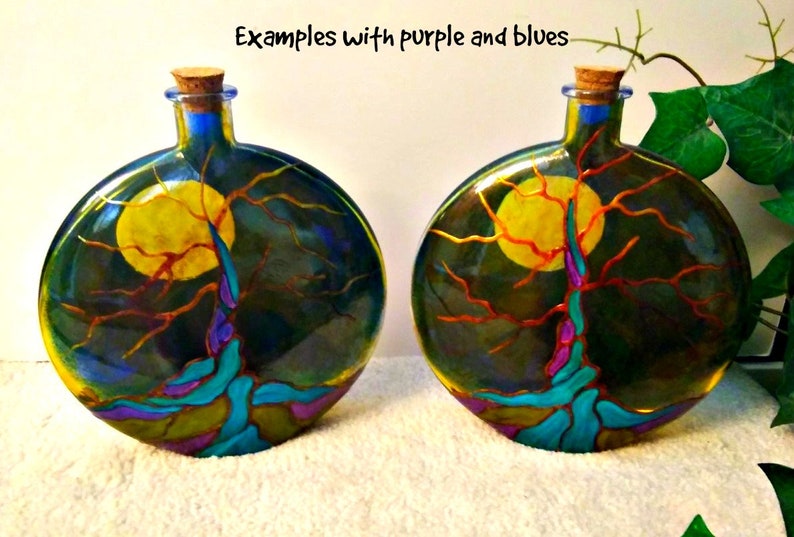 Glass urn tree of life human ash urn decorative glass Etsy