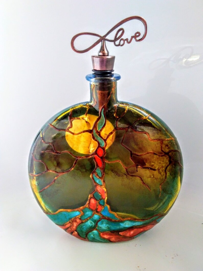 Glass Urn Tree of Life Human Ash Urn Decorative Glass Etsy