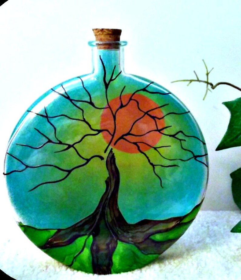 Cremation urn tree of life urn glass urn burial urn Etsy