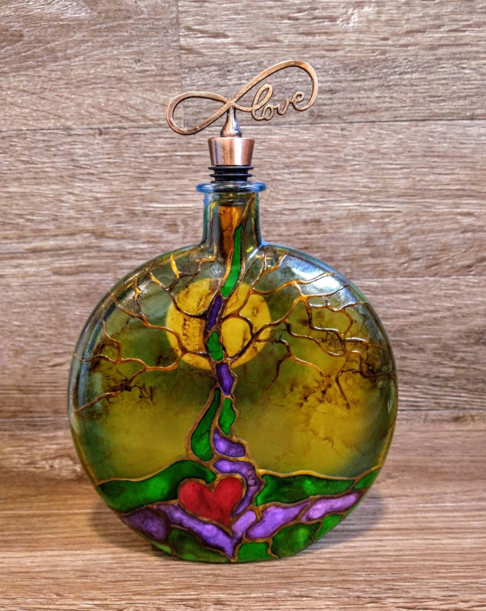 Glass Urn Tree of Life Human Ash Urn Decorative Glass Etsy