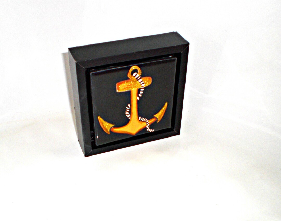 Anchor Tile Art Anchor Ceramic Tile Nautical Tile Art Decorative