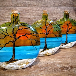 coastal cremation urns , human ashes urn , tropical themed urns for ashes , tropical hand painted memorial gifts , coastal memorials , urns