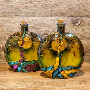 tree of life urn
color examples
blue and yellow
blue and purple
cork tops