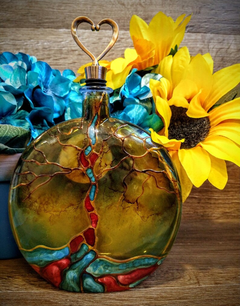 Glass Urn Tree of Life Human Ash Urn Urn for Ashes Etsy