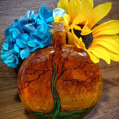 Glass Cremation Urn Tree of Life Urn Memory Bottle Tree Etsy Canada