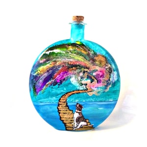 rainbow bridge dog memorial urn , all dogs go to heaven rainbow bridge dog urn , personalized cat urns , rainbow bridge dog memorial ash urn