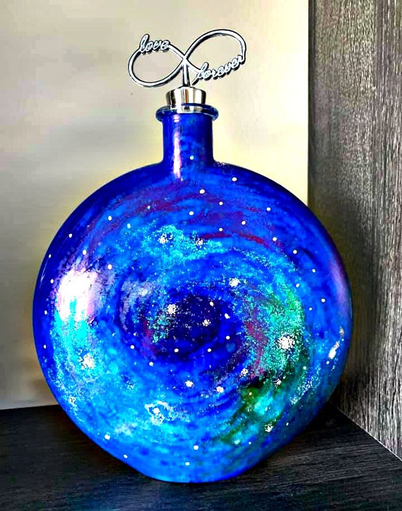 Urns galaxy human ash urns glass urn funeral cremation | Etsy