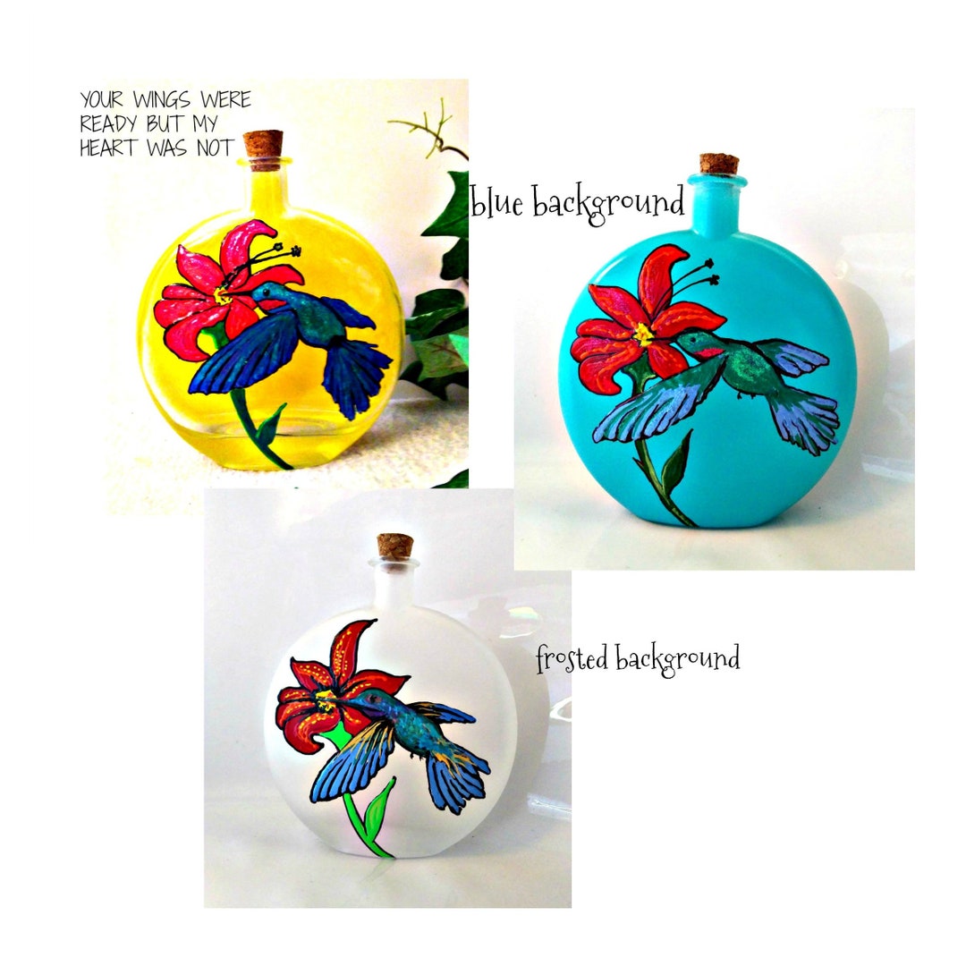 Glass Urn Decorative Glass Urn Glass Cremation Urn Humminbird Creamtion