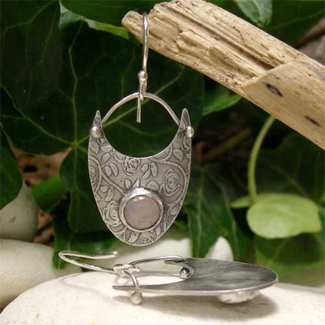 rose quartz dangle earrings rose quartz dangle earrings