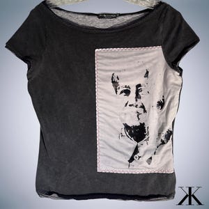 Rare Vintage Y2K Andy Warhol by Cultura Grey T- Shirt with General Mao Screenprint Stitched on