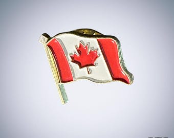 Canadian Flag Lapel Pin Canada with Butterfly Pinback Closure