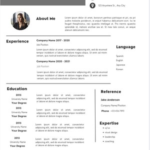 Modello di curriculum digitale minimalista: design chiaro e professionale