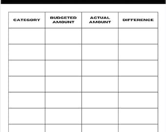 Monthly Budget Planner Template