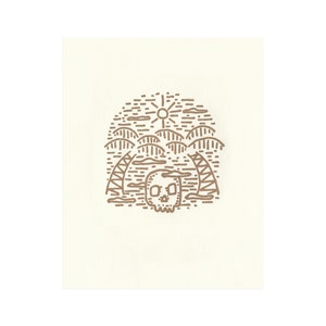 Paradise Skull - Letterpress Print