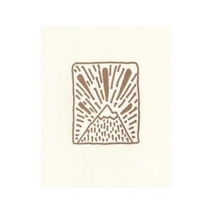 Mountain Burst - Letterpress Print