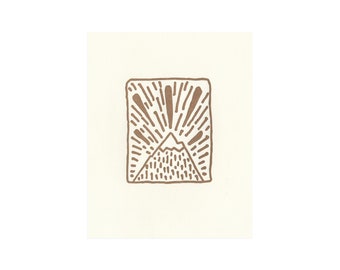 Mountain Burst - Letterpress Print