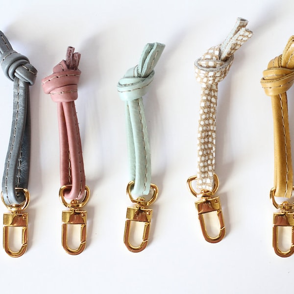 Leather Wrist Strap Lanyard Or Keychain - Available in a wide assortment of leather hides.
