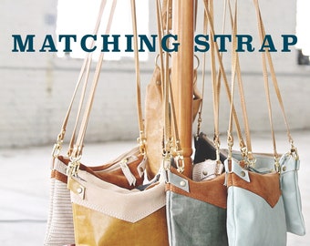 Matching Strap Color or Choose Your Own Color - Upgrade For Permanent Baggage Small and Medium Leather Crossbody Bags