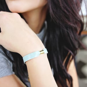 Womens Adjustable Thin Leather Friendship Bracelet - Trio Packs Available for Bracelet Stacks - Customize Your Colors